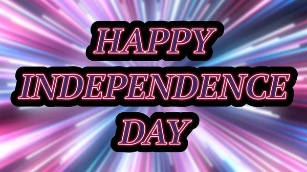 Щасливий День Незалежності Привітання Прапорі Сша Кольорові Яскраві Промені Концепція — стокове фото