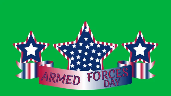 armed forces day greeting in American flag texture. concept for national holiday greetings