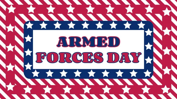 armed forces day greeting in American flag texture. concept for national holiday greetings