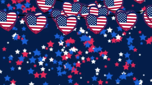 text free animated image for usa national holiday and events. copy space for greetings.