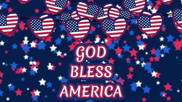 Боже Благослови Америку День Незалежності Липня Концепція Національних Свят Подій — стокове фото
