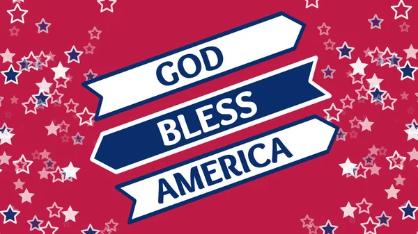 Niech Bóg Błogosławi Amerykę Dzień Niepodległości Lipca Koncepcja Święta Narodowego — Zdjęcie stockowe