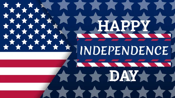 独立日快乐图片说明美国国旗上的形象 独立日快乐的问候 — 图库照片