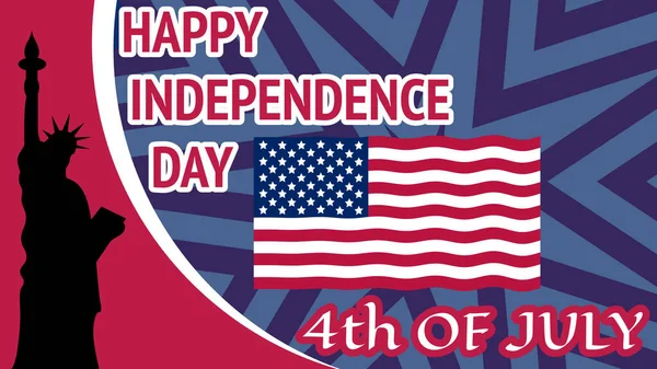 happy independence day 4th of July concept illustration for national holiday and events.