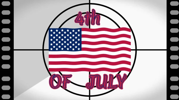 Retro Stijl Juli Beeld Voor Nationale Vakantie Verenigde Staten Van — Stockfoto