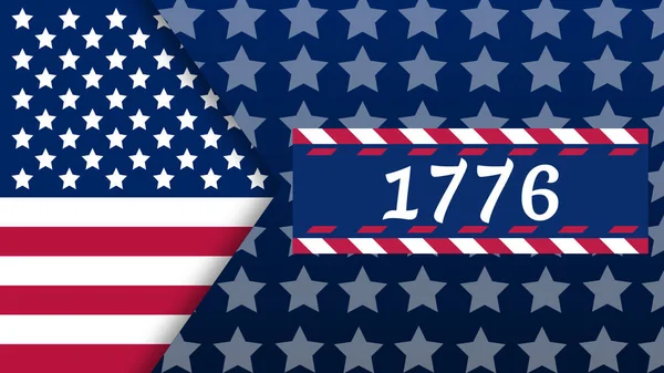 Usa Onafhankelijk Jaar Creatieve Verenigde Staten Van Amerika Vlag Achtergrond — Stockfoto
