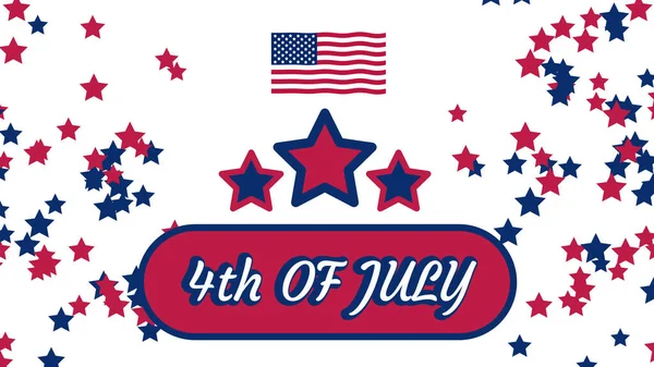 Juli Text Usa Flagga Konsistens Bakgrund Koncept För Självständighetsdagen — Stockfoto