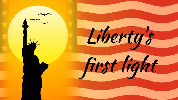 Перший Легкий Текст Свободи Присвячений Свободі Незалежності Творчий Образ Липня — стокове фото