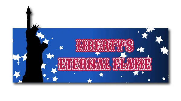 Liberty Eeuwige Flam Creatieve Citaat Voor Onafhankelijkheid Dag Concept Voor — Stockfoto