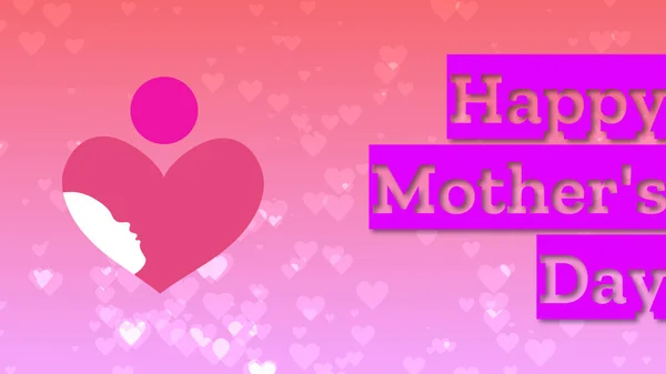 Happy Mothers Day Quote Creative Mother Son Icon Heart Shape — Stock Photo, Image