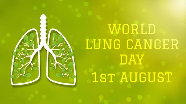 Παγκόσμια Ημέρα Καρκίνου Του Πνεύμονα Την Αυγούστου Εικόνα Εικονογράφηση Έντονο — Φωτογραφία Αρχείου