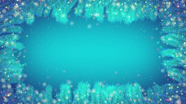 Copo Nieve Azul Árbol Navidad Hojas Ilustración Para Las Vacaciones — Foto de Stock