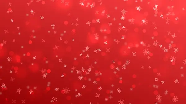 Floco Neve Fundo Vermelho Conceito Ano Novo Natal Celebração Férias — Fotografia de Stock