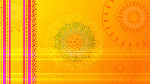 Indian traditional Design background in orenge colour background. Indian texture image.