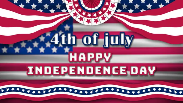 4 Temmuz ve mutlu bağımsızlık kutlamaları güzel bir dekorasyon ve tasarımla. Ulusal bayram kutsamaları için animasyon klibi.