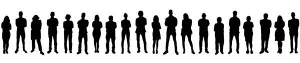 Silhouette Groups People — Vettoriale Stock