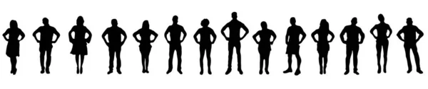 Silhouette Groups People — стоковый вектор