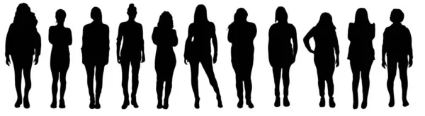 Silhouette Groupes Personnes Travaillant — Image vectorielle