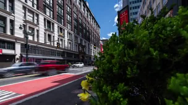 Timelapse Klipp Från 34Th Street New York Usa Med Trafik — Stockvideo