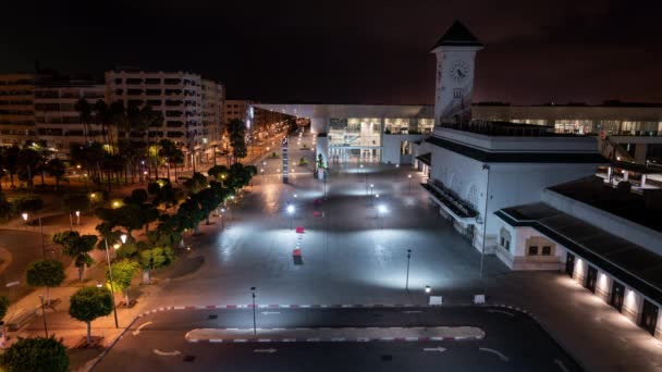 Залізничний Вокзал Касабланка Найбільше Місто Марокко — стокове відео