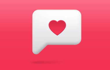 Konuşma baloncuğundan sevgililer gününe kadar. Vektör kalp sembolü aşk, sevgililer günü tasarımı illüstrasyon, kabarcık element konuşması romantik