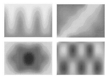 Yarım ton eğimli arkaplan. Şebeke yatay kirli sanatsal efekt, retro çizgi roman arkaplanı, yarım ton sanat baskısı. Vektör grungy illüstrasyonları. Solan tek renkli noktalı yüzey kümesi