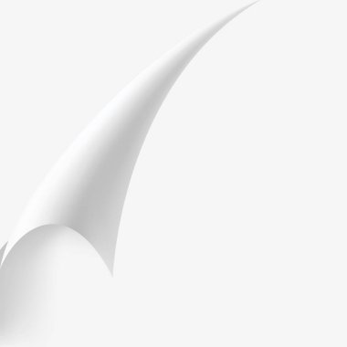 Temiz arkaplan üzerine kıvrılmış beyaz kağıt köşe, metin ya da tasarım için ideal. Posterler, el ilanları, kapaklar için çok yönlü bir şablon. Projelere yaratıcılık ekle