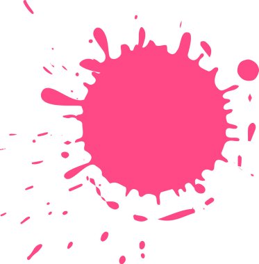 Canlı pembe boya dinamik bir şekilde temiz beyaz bir arka plana sıçrar, gözü cesur ve renkli tasarımıyla çeken enerjik ve sanatsal bir görüntü yaratır.