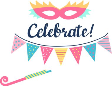 Şenlikli bir atmosfer yaratmak, canlı bir bayrak, renkli bir maske ve canlı bir parti kornası oluşturmak, her özel durum ve olay için kutlama ruhunu güçlendirmek için bir araya gelir.