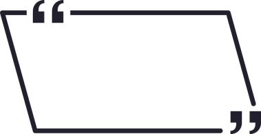 Boş alıntı çerçevesi, başlangıçta ve sonunda tırnak içinde alıntı işaretleri bulunan bir metin, alıntı veya ilham verici bir ifade ile doldurulmayı bekliyor