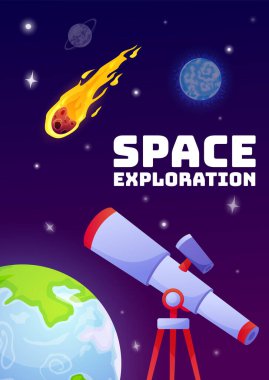 Teleskop gezegenleri, kuyruklu yıldızları ve yıldızları gösteriyor. Derin uzayın güzelliğini keşfediyor, yeni dünyalar arıyor ve bilimsel bilgiyi genişletiyor.