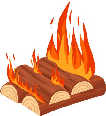 Büyük alevlerle kükreyen şenlik ateşi üç sağlam ahşap kütüğün üzerinde dans ederek kamp gezileri ya da arkadaşlarla açık hava buluşmaları için ideal sıcak ve davetkar bir ortam yaratıyor.