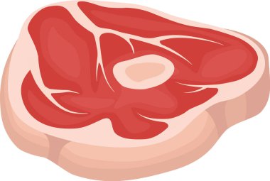Beyaz arka planda soyutlanmış çiğ biftek, zengin bir protein kaynağı olarak rolünü vurguluyor. Aşçılık, kasaplık ve barbekü temaları vurgulanıyor. Taze et sergileniyor.