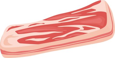 Çiğ domuz eti yağ ve kas katmanları gösteriyor, çeşitli yemek hazırlıkları için ideal, leziz ve görsel olarak çekici bir mutfak deneyimi sunuyor.