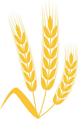 Üç stilize buğday kulağı, zarif bir tasarımla sunuluyor, tarımın özünü yakalıyor ve doğal güzelliğin bolluğunu kutluyor hasat ve büyümenin.