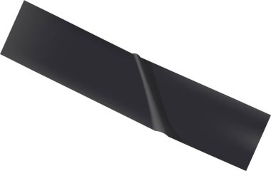 Beyaz arka plan üzerinde dinlenen siyah yalıtkan bant çarpıcı bir görsel efekt yaratır, çeşitli uygulamalar için pratik tasarımı ve çok yönlülüğü vurgular