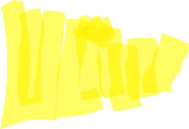 Geniş fırça darbelerinde canlı sarı boya soyut bir kompozisyon oluşturarak, doku ve renge odaklı dinamik ve modern bir sanat eseri oluşturur.