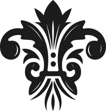 Zarif ve çetrefilli vektör illüstrasyonunda stilize edilmiş fleur de lis süslerle, Fransız asilzadeleri ve lüks zarafeti somutlaştırıyor.