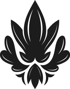 Çiçek motifleri ile klasik heraldik süs, lüks marka kimliği, klasik etiketler ve zarif dekorasyonlar için ideal simetrik bir şekil oluşturur.