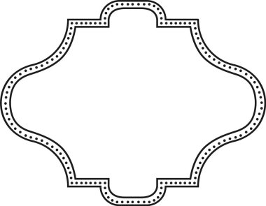 Zarif siyah ve beyaz noktalı sınır metin veya diğer tasarım unsurları için boş bir alan yaratıyor, davetiyeler, kartlar veya diğer dekoratif projeler için mükemmel