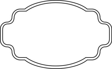 Yuvarlak kenarları ve dalgalı kenarları olan yatay vintage çerçeve çeşitli tasarım projelerine biraz zarafet ve nostalji katmak için ideal klasik bir dekoratif element oluşturur.