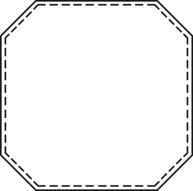 Dikiş dikişine benzeyen sekiz köşeli çerçeve, koleksiyon defteri, el işi ve dekoratif projeler için ideal, eşsiz ve el yapımı bir dokunuş sağlıyor.