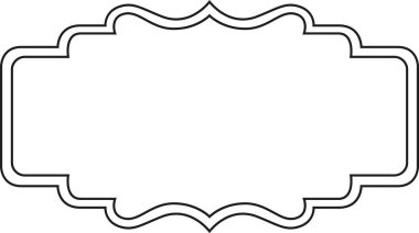 Yuvarlak köşeli ve çift hatlı yatay vintage çerçeve, metin ve resimler için sofistike ve dekoratif bir sınır sağlar, klasik tasarım unsurları ile görsel cazibeyi artırır