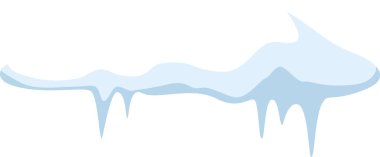 Buz saçaklarıyla bezenmiş kar yığını, Noel veya kış temalı projeler ve tasarımlar için mükemmel manzaralı bir kış harikalar diyarı oluşturuyor.