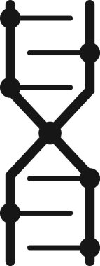 Siyah ve beyaz DNA iplikçikleri X şekli oluşturarak genetik mühendisliğinin karmaşık kavramlarını ve biyoloji ve tıp alanında devam eden araştırmaları sembolize ediyor.