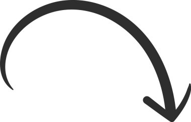 Eğik ok aşağıya bakıyor, temiz ve modern bir tasarıma sahip. Beyaz bir arkaplanda izole edilmiş, bu vektör illüstrasyonu çeşitli uygulamalar için basit bir grafik unsuru görevi görür