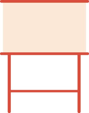 Boş projeksiyon ekranı bir tripodun üzerinde duruyor, sunumlar, konferanslar, toplantılar veya ev sinema filmleri izleme için hazır, herhangi bir ayar için çok yönlü bir görüntü seçeneği sunuyor