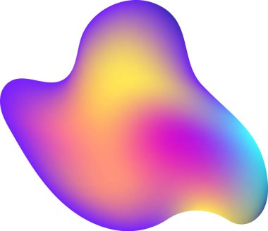 Değişik tasarım projeleri için uygun modern ve dinamik bir bileşim yaratan organik şekilli canlı bir gradyan içeren renkli soyut arkaplan