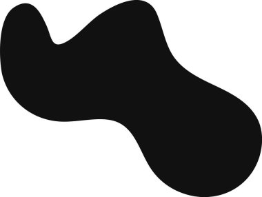 Düzensiz soyut siyah şekil beyaz bir arkaplan boyunca zarifçe akıyor, görsel çekiciliği ve yaratıcılığı arttıran dinamik ve modern bir tasarım unsuru oluşturuyor.