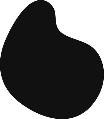 Organik bir leke, leke ya da leke gibi, beyaz üzerine izole edilmiş, arka plan, doku ya da soyut tasarımlar için ideal, düzensiz bir siyah şeklin basit vektör grafiği